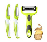 Sbucciatore 3 In 1, Pelaverdure Professionale, 3 Pezzi Pelapatate Multifunzione 3 In 1, Pelapatate Professionale Per Cucina Frutta, Sbuccia Patate, Pelatura Di Patate, Pela Per Patate Carote