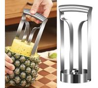 Sbucciatore per ananas da cucina, in acciaio inox, pelapatate per ananas, taglia ananas, taglia ananas, strumento per rimuovere facilmente il torsolo per campeggio, ristorante, hotel
