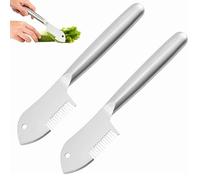 Sbucciatore per julienne in acciaio inox, multiuso, con lama di precisione, per tagliare verdure alla julienne, facile e veloce, con manico comodo, per carote, cetrioli e frutta (2 pezzi)