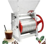 Sbucciatrice manuale per chicchi di caffè, macchina per sgusciare in acciaio inossidabile con manico, sgusciatrice per frutta resistente, doppie porte di scarico per caffetteria e fattoria