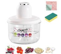 Sbucciatrice per uva, sbucciatrice elettrica automatica, ricaricabile, per frutta, per uva, aglio, pomodoro, ciliegia (bianco)