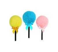 Sbuffo per cipria a forma di lecca-lecca, soffice cipria per il corpo con manico lungo, morbido applicatore cosmetico per donne, applicatore cosmetico per impostare polvere sciolta e applicazione di