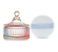 Sbuffo per cipria ultra morbido e contenitore, 8,4 cm, in velluto ad alta densità, lavabile, riutilizzabile, per cipria e barattolo di vetro, con spugnetta per trucco viso (multicolore)