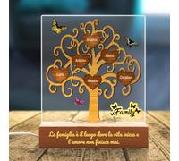 SBUGATTA | Lampada Personalizzata Albero Della Vita| Idea Regalo Famiglia | Festa della Mamma Natale | Regalo Anniversario Matrimonio (Albero Della Vita)