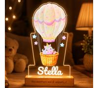 SBUGATTA Lampada Personalizzata con Nome Luce Notturna per Bambini Nascita Bimba