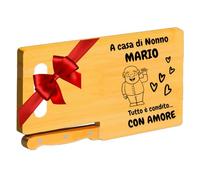SBUGATTA|Regalo Nonno,Regalo Compleanno,Tagliere in Bambù Personalizzato,Idee Regalo, Idee Regali Nonni, Regalo Nonni Cucina, Regalo Festa dei Nonni, Regalo Natale
