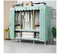 SBZIOJHDR armadio pieghevole, con 3 ripiani e aste appendiabiti, organizer portaoggetti rivestimento in tessuto for camera da letto/C/140 * 45 170 cm