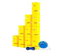 SBZIOJHDR attrezzature per il team building, Gioco di team building IEOWY for adulti, gioco torre con blocchi a installazione immediata, set giochi campestri for le scuole(Yellow,10PCS)