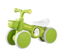 SBZIOJHDR Auto a dondolo, Biciclette Wiggle for auto senza pedali for bambini da 1 a 3 anni, bicicletta a 4 ruote con cestino anteriore(Grn,No Music Lights)