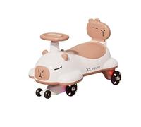 SBZIOJHDR Auto a dondolo, Wiggle Auto Escavatore Balance Bike con Braccio di Scavo Mobile Cavalcabile su Giocattoli for Bambini 3-6 Altalena for Interni ed Esterni(Rose,No digging arm)