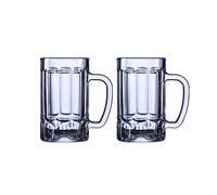 SBZIOJHDR bicchiere da birra, Bicchiere da pinta personalizzato, boccali birra in vetro con manico Set di 2 bicchieri for bevande in for acqua, vino, succhi frutta
