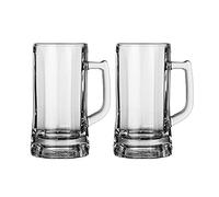 SBZIOJHDR bicchiere da birra, Bicchiere da pinta personalizzato, boccali birra in vetro trasparente set di 2 tazze leggere for, caffè, tè, succo caldo o freddo