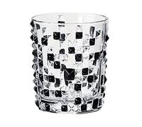 SBZIOJHDR bicchiere da birra, Bicchiere da pinta personalizzato, set di boccali birra, bicchiere in stile scacchiera, semplice vetro nero
