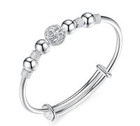SBZIOJHDR bracciale, Bracciale rigido regolabile da donna con sfera delicata cinese, braccialetto dell'amicizia, gioielli in argento da donna, regali di compleanno for le sorelle amiche