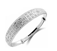 SBZIOJHDR bracciale, Bracciale rigido regolabile for amicizia con carattere Fu da donna, braccialetto dell'amicizia, gioielli in argento da donna, regali di compleanno for sorelle amiche