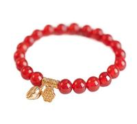 SBZIOJHDR Bracciale con diamanti Bracciale con perline di cristallo corniola ciondolo portafortuna loto ciondoli for propizio/buon auspicio
