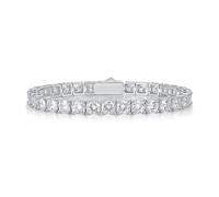 SBZIOJHDR Bracciale con diamanti Bracciale tennis Moissanite da 3-6,5 mm D Colore VVS1 chiarezza con diamanti Braccialetti sposa in argento sterling 925 for donne certificato(17cm,4mm)