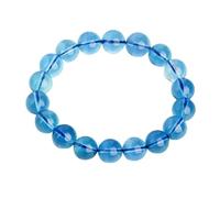 SBZIOJHDR bracciale di cristallo, Braccialetti con perline di pietre preziose curative naturali for uomo e donna, braccialetti cristallo blu fatti a mano for regali spirituali, 10 mm(10mm)