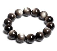 SBZIOJHDR bracciale di cristallo, Braccialetto di perline rotonde fatto a mano, bracciale elastico con cristalli for gioielli spirituali da donna e uomo, 14 mm(12mm)