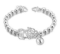 SBZIOJHDR Bracciale in argento, Bracciale vintage cinese Pi Xiu amuleto Braccialetti Regali