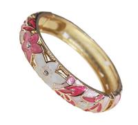 SBZIOJHDR Bracciale in argento, Braccialetti con design a stella multicolore traforato, braccialetti etnici in smalto cloisonné, polsino a cerniera a molla