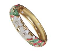 SBZIOJHDR Bracciale in argento, Braccialetti con design a stella multicolore traforato, braccialetti etnici in smalto cloisonné, polsino a cerniera a molla