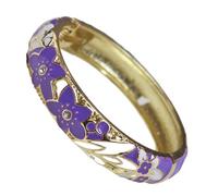 SBZIOJHDR Bracciale in argento, Braccialetti con design a stella multicolore traforato, braccialetti etnici in smalto cloisonné, polsino a cerniera a molla