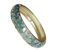 SBZIOJHDR Bracciale in argento, Braccialetti con design a stella multicolore traforato, braccialetti etnici in smalto cloisonné, polsino a cerniera a molla