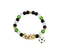 SBZIOJHDR braccialetto da ragazzo, Bracciale con perline della Coppa del mondo di calcio, squadra mondiale internazionale