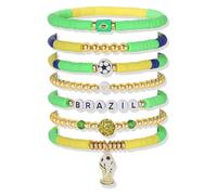 SBZIOJHDR braccialetto da ragazzo, Set di braccialetti da calcio for la Coppa del Mondo donna, for tifosi USA Canada Messico Argentina Game Day