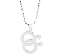 SBZIOJHDR Collana arcobaleno di moda Collane lesbiche Pendenti for donne Gay Pride Colore argento Gioielli Perline Maglia a catena