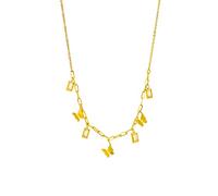 SBZIOJHDR Collana con pendente a forma di farfalla in cristallo bianco quadrato in acciaio inossidabile 316L for le donne Regali di gioielli con catene di clavicola nuove ragazze