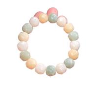 SBZIOJHDR collana di legno, Bracciale con intaglio della radice di Bodhi a ciclo singolo Bellissimo braccialetto elasticizzato con perline Bodhi for la meditazione Yoga, multicolore