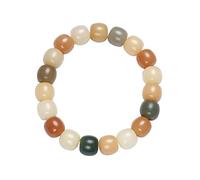 SBZIOJHDR collana di legno, Bracciale con perline di radice Bodhi naturale stagionata, braccialetto colorato allungato Bodhi for la preghiera di meditazione