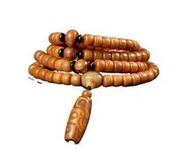 SBZIOJHDR collana di legno， Collana con braccialetto di perline Bodhi naturale stagionato, 108 perline di preghiera del Buddha, uomo e donna, for la meditazione