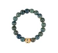SBZIOJHDR collana di legno， Delicato braccialetto con perline di radice di Bodhi, semplice braccialetto elasticizzato ad anello singolo for uomo donna meditazione yoga