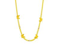 SBZIOJHDR Collana girocollo in zircone di cristallo con farfalla in acciaio inossidabile 316L for regali di gioielleria raffinata con catena a serpente piatta da donna