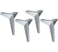 SBZIOJHDR gambe per mobili， Gambe for mobili triangolari in metallo, 4 pezzi, multicolore, diverse misure(Silver,15cm)