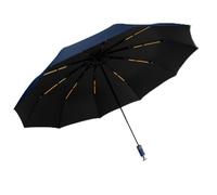 SBZIOJHDR ombrello, Manico ergonomico, apertura e chiusura automatiche, portatile da viaggio, resistente al sole alla pioggia, 10 stecche, uomo donna, protezione UV UPF 50