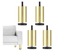 SBZIOJHDR piedini per divani, Gambe for mobili in lega di alluminio, regolabili, for cassettiere fai da te, tavolini caffè, poggiapiedi, base for tavolo domestico, confezione 4(Gold,15cm/5.9in)