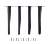 SBZIOJHDR piedini per divani, Mobili neri, mobili fai da te, cono dritto/cono obliquo, for tavolino caffè, mobile TV, mobiletto(Black,10cm/3.9in)