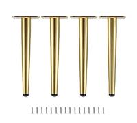 SBZIOJHDR piedini per divani, Mobili neri, mobili fai da te, cono dritto/cono obliquo, for tavolino caffè, mobile TV, mobiletto(Gold,45cm/17.7in)