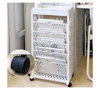 SBZIOJHDR portalibri, Carrello portaoggetti con ruote, libreria mobile sottile, multiuso for aule e scrivanie, 5 ripiani
