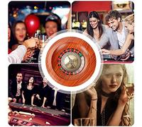 SBZIOJHDR Roulette da Casinò, Set di Ruote for Roulette in Legno da 12 Pollici, Cuscinetti precisione qualità Casinò, Giochi Tavolo for Il Tempo Libero, Perfetti for Serate Gioco a casa o Feste