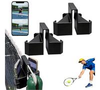 SBZIOJHDR Supporto per telefono da rete da tennis, Supporto for telecamera da tennis, supporto for for rete, for telefono for for pickleball(Black 2pcs)