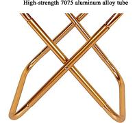 SBZIOJHDR tabouret de camping, Piccole sedie da campeggio, mini poggiapiedi pieghevole portatile in alluminio, sgabello pieghevole for il campeggio all'aperto(Golden)