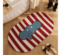 SBZIOJHDR tappetino da bagno antiscivolo, Tappetino da bagno super assorbente e antiscivolo con elefante dei cartoni animati, pietra di diatomite ad asciugatura rapida(50X80CM)
