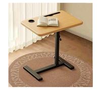 SBZIOJHDR tavolino, Tavolino girevole a 360°, sollevabile e abbassabile liberamente - moderno for camera da letto ufficio(Card Slot Model,Black Wood Frame)