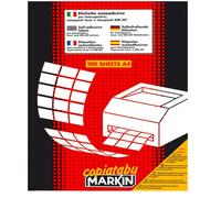 SC. 100 FOGLI A4 ETICHETTE ADESIVE PER STAMPANTI LASER E INK JET 63,5X38,1
