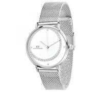 SC Crystal Orologio al quarzo da donna in metallo rodiato, argento